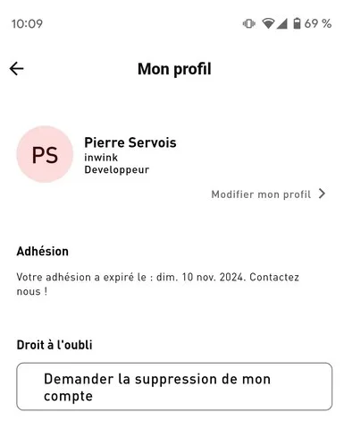 Cette page vous permet de demander la suppression de votre compte pour l'application MyS2R (développée par IVANOR).